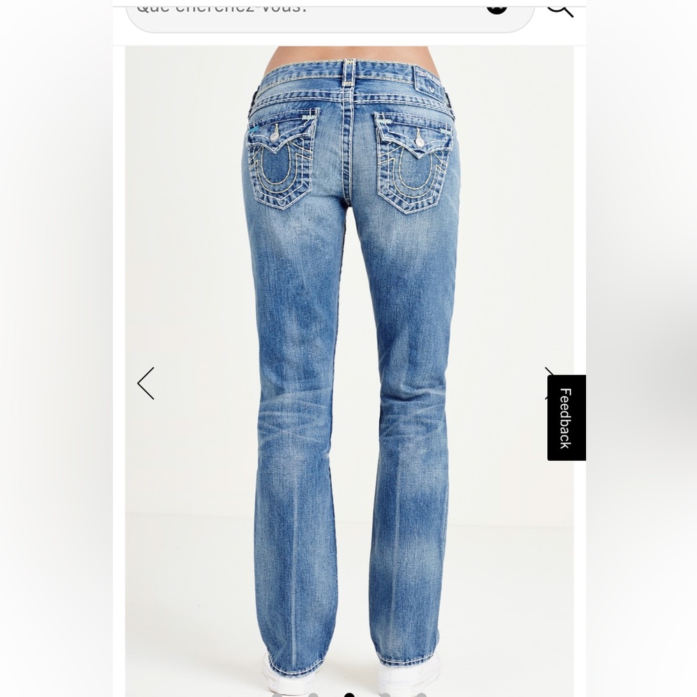 True Religion Blue Ricky Straight Leg Jeans